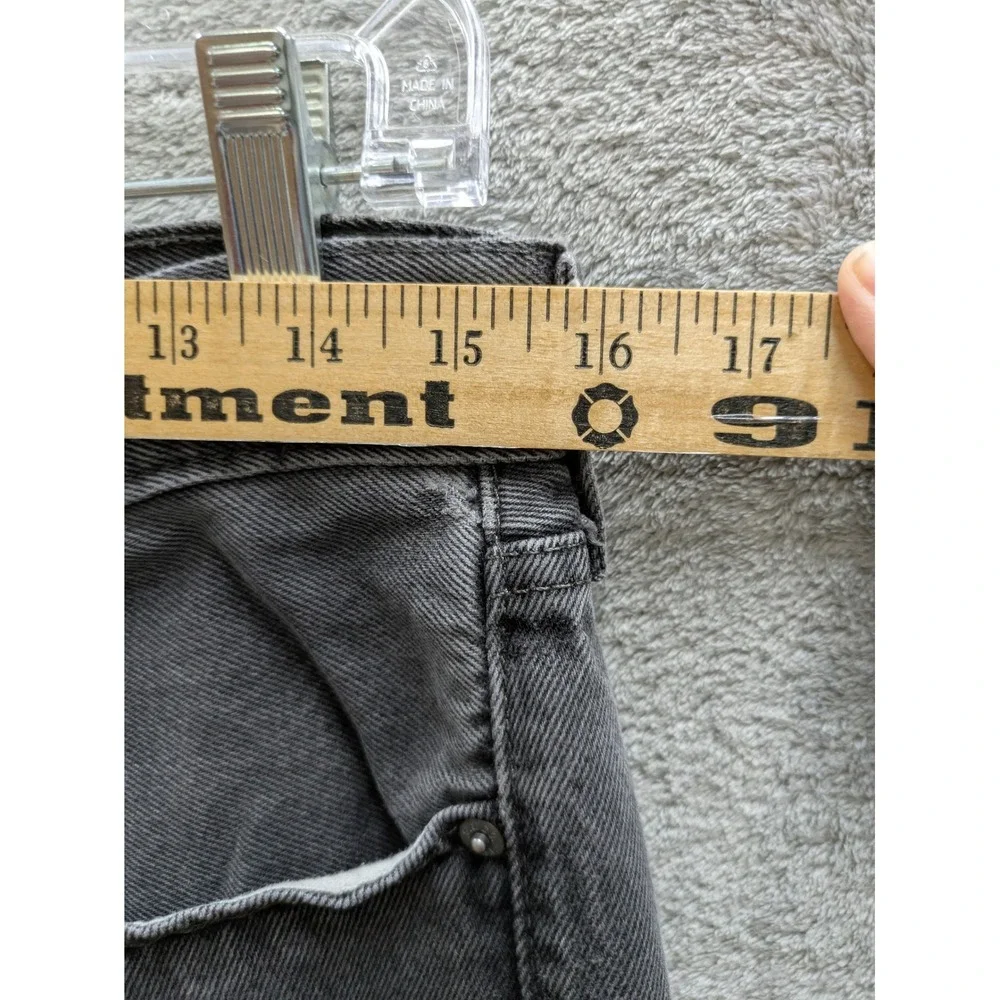 Levis 505 Regular Fit Jeans Mens‎ 31x31 Faded Black Gray Denim Grunge